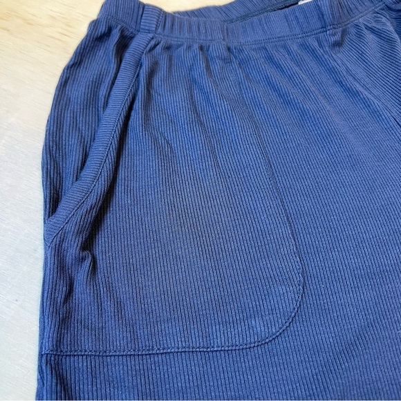 Barefoot Dreams Malibu Ultra Soft Rib Patch Pocket Pant Indigo Color Size S - Picture 3 of 11